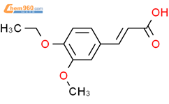 (2E)-3-(4-乙氧基-3-甲氧基苯基)丙烯酸结构式图片|144878-40-0结构式图片