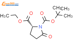 Boc-D-焦谷氨酸乙酯结构式图片|144978-35-8结构式图片