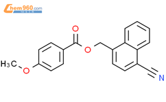 Benzoic acid, 4-methoxy-, (4-cyano-1-naphthalenyl)methyl ester结构式图片|145224-20-0结构式图片