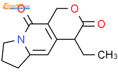 1H-Pyrano[3,4-f]indolizine-3,10(4H,6H)-dione, 4-ethyl-7,8-dihydro-, (±)-结构式图片|145474-09-5结构式图片