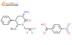 4-硝基-苯甲酸  (3S,5S,6R)-3-氨基-6-甲基-5-苯基-1-(2,2,2-三氟乙基)-2-哌啶酮结构式图片|1456803-37-4结构式图片