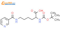 N2-[(1,1-二甲基乙氧基)羰基]-N6-(3-吡啶基羰基)-L-赖氨酸结构式图片|14609-04-2结构式图片