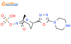 (1R,2S,5R)-7-氧代-2-[5-(1-哌嗪基)-1,3,4-恶二唑-2-基]-1,6-二氮杂双环[3.2.1]辛-6-基硫酸氢盐结构式图片|1463521-20-1结构式图片
