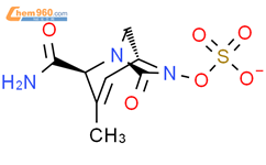 硫酸 单[(1R,2S,5R)-2-(氨基羰基)-3-甲基-7-氧代-1,6-二氮杂双环[3.2.1]辛-3-烯-6-基]酯 离子(1- )结构式图片|1467158-69-5结构式图片