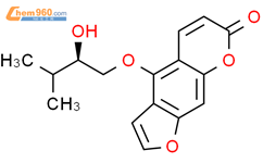 7H-呋喃[3,2-g][1]苯并吡喃-7-酮，4-[（2R）-2-羟基-3-甲基丁氧基]-结构式图片|14685-06-4结构式图片