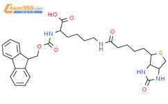 N-Fmoc-N'-生物素-L-赖氨酸结构式图片|146987-10-2结构式图片