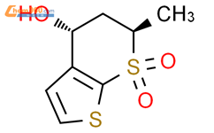 (4R,6S)-5,6-二氢-4-羟基-6-甲基噻吩并[2,3-b]噻喃-7,7-二氧化物结构式图片|147128-77-6结构式图片