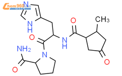 L-Prolinamide,N-[[(1S,2R)-2-methyl-4-oxocyclopentyl]carbonyl]-L-histidyl- (9CI)结构式图片|148152-77-6结构式图片