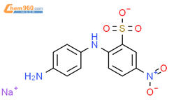 Benzenesulfonic acid,2-[(4-aminophenyl)amino]-5-nitro-, sodium salt (1:1)