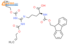 FMOC-2-ALOC-L-精氨酸结构式图片|148893-34-9结构式图片