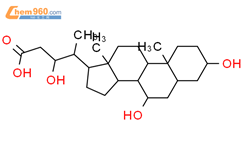 胆-24-酸，3,7,22-三羟基-（3a，5b，7a，22S）-（9CI）结构式图片|14959-83-2结构式图片