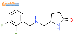 5-(((2,3-二氟苄基)氨基)甲基)吡咯烷-2-酮结构式图片|1496024-30-6结构式图片