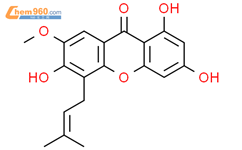 9H-黄原-9-酮，1,3,6-三羟基-7-甲氧基-5-（3-甲基-2-丁烯-1-基）-结构式图片|149733-94-8结构式图片
