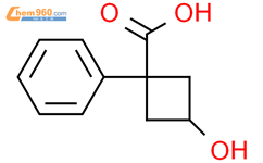 3-羟基-1-苯基环丁烷羧酸结构式图片|1499418-57-3结构式图片