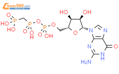 鸟苷，5'-[氢NP-[[羟基（膦酰氧基）膦基]甲基]膦酸酯]结构式图片|14997-54-7结构式图片