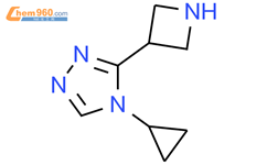 3-(氮杂环丁烷-3-基)-4-环丙基-4H-1,2,4-三唑结构式图片|1500689-80-4结构式图片