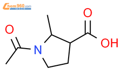 1-acetyl-2-methylpyrrolidine-3-carboxylic acid结构式图片|1502116-80-4结构式图片