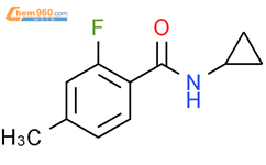 N-环丙基-2-氟-4-甲基苯甲酰胺结构式图片|1508958-31-3结构式图片