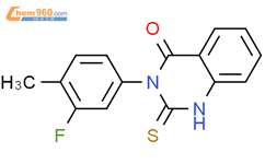 3-(3-氟-4-甲基苯基)-2-疏基喹唑啉-4(3h)-酮结构式图片|1512-75-0结构式图片