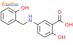 2-羟基-5-(2-羟基苄氨基)苯甲酸结构式图片|151391-87-6结构式图片