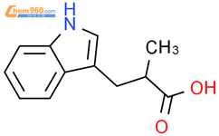 3-(3-吲哚)-2-甲基丙酸结构式图片|15142-91-3结构式图片