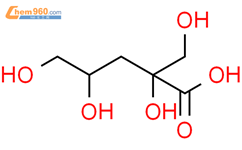D-苏氨酸戊酸，3-脱氧-2-C-（羟甲基）-结构式图片|1518-56-5结构式图片