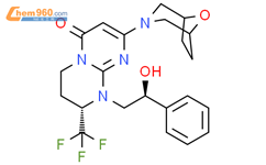 (8S)-6,7,8,9-四氢-9-[(2S)-2-羟基-2-苯乙基]-2-(8-氧杂-3-氮杂双环[3.2.1]辛-3-基 )-8-(三氟甲基)-4H-嘧啶并[1,2-a]嘧啶-4-酮结构式图片|1523192-13-3结构式图片