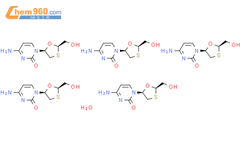 4-​氨基-​1-​[(2R,​5S)​-​2-​(羟甲基)-​1,​3-​氧硫杂环基-​5-​基]​-2(1H)​-​嘧啶酮​ 水合物 (5:1)结构式图片|1523291-45-3结构式图片