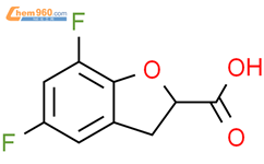 2-Benzofurancarboxylic acid, 5,7-difluoro-2,3-dihydro-结构式图片|1529347-11-2结构式图片