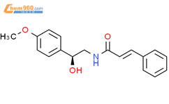 2-丙烯酰胺，N-[（2S）-2-羟基-2-（4-甲氧基苯基）乙基]-3-苯基-，（2E）-结构式图片|15298-36-9结构式图片