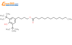 异十三烷酸 4-​[3,​5-​双(1,​1-​二甲基乙基)-​4-​羟基苯基]酯结构式图片|153244-91-8结构式图片