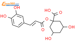 环己烷羧酸，1-[[3-（3,4-二羟基苯基）-1-氧代-2-丙烯-1-基]氧基]-3,5-二羟基-结构式图片|153444-59-8结构式图片