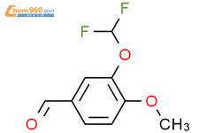 3-二氟甲氧基-4-甲氧基苯甲醛结构式图片|153587-11-2结构式图片