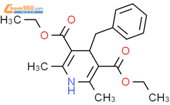 3,5-Pyridinedicarboxylicacid, 1,4-dihydro-2,6-dimethyl-4-(phenylmethyl)-, 3,5-diethyl ester结构式图片|1539-57-7结构式图片