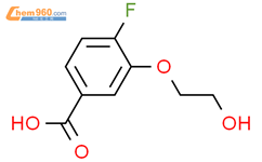 4-氟-3-(2-羟基乙氧基)苯甲酸结构式图片|1544247-18-8结构式图片