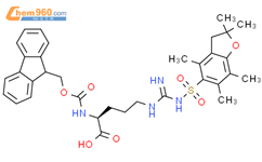 Fmoc-Pbf-精氨酸结构式图片|154445-77-9结构式图片