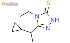 3H-1,2,4-Triazole-3-thione, 5-(1-cyclopropylethyl)-4-ethyl-2,4-dihydro-结构式图片|1549012-94-3结构式图片