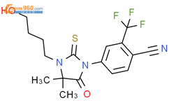 4-[2-硫代-3-(4-羟丁基)-4,4-二甲基-5-氧代咪唑烷-1-基]-2-三氟甲基苯腈结构式图片|155180-53-3结构式图片