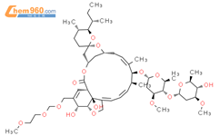 22,23-二氢-5-O-脱甲基-26  - （（2-甲氧基乙氧基）甲氧基）阿维菌素A1a结构式图片|156153-56-9结构式图片