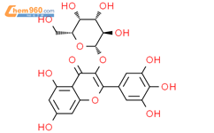 杨梅素-3-O-半乳糖苷结构式图片|15648-86-9结构式图片