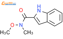 1H-吲哚-2-羧酸 甲氧基-甲酰胺结构式图片|156571-69-6结构式图片
