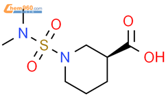 (3S)-1-(dimethylsulfamoyl)piperidine-3-carboxylic acid结构式图片|1568072-68-3结构式图片