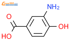 3-氨基-4-羟基苯甲酸结构式图片|1571-72-8结构式图片