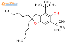 5-Benzofuranol,4,6-bis(1,1-dimethylethyl)-2,3-dihydro-2,2-dipentyl-结构式图片|157360-23-1结构式图片