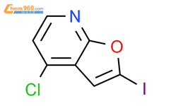 4-氯-2-碘呋喃[2,3-b]吡啶结构式图片|1574562-63-2结构式图片