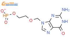 Phosphonic acid,mono[2-[(2-amino-1,6-dihydro-6-oxo-9H-purin-9-yl)methoxy]ethyl] ester结构式图片|157722-20-8结构式图片