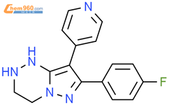 7-(4-氟苯基)-8-(吡啶-4-基)-1,2,3,4-四氢吡唑并[5,1-C][1,2,4]三嗪结构式图片|158875-73-1结构式图片