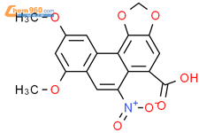 菲[4,3-d]-1,3-二氧杂环戊烯-5-羧酸，8,10-二甲氧基-6-硝基-结构式图片|15918-62-4结构式图片
