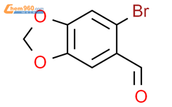 6-溴-3,4-亚甲基二氧苯甲醛结构式图片|15930-53-7结构式图片