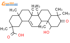 油酸-12-烯-29-油酸，1-羟基-3-氧代-（1a，20b）-（9CI）结构式图片|159359-64-5结构式图片